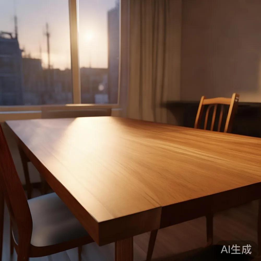5년 총비용으로 보는 원목 식탁 vs Veneer 식탁, 서울 아파트 기준 진짜 승자는? — room setting at dusk with warm lamp light, film